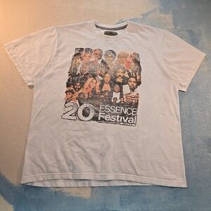 Essence Festival 20th Anniversary‎ XL T Shirt White New Orleans 2014 Mexico GUC
